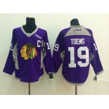 nhl jerseys chicago blackhawks #19 toews purple