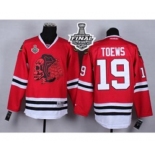 nhl jerseys chicago blackhawks #19 toews red-1[the skeleton head][2015 stanley cup]