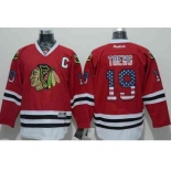 nhl jerseys chicago blackhawks #19 toews red[patch C][national flag version]