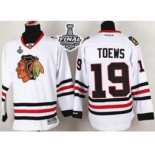 nhl jerseys chicago blackhawks #19 toews white[2015 stanley cup]