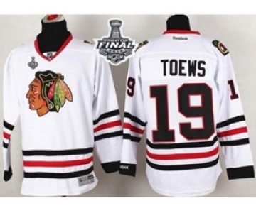 nhl jerseys chicago blackhawks #19 toews white[2015 stanley cup]