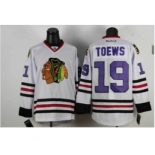 nhl jerseys chicago blackhawks #19 toews white[number purple]