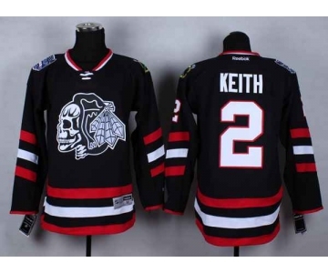 nhl jerseys chicago blackhawks #2 keith black-1[2014 new stadium][the skeleton head]