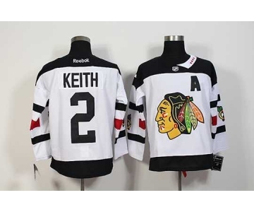 nhl jerseys chicago blackhawks #2 keith white[patch A][2016 stadium]