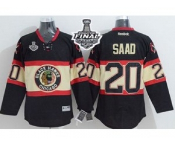 nhl jerseys chicago blackhawks #20 saad black New Third[2015 stanley cup]