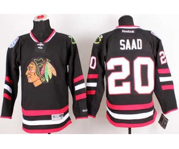 nhl jerseys chicago blackhawks #20 saad black[2014 new stadium]