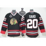 nhl jerseys chicago blackhawks #20 saad black[2015 stanley cup]