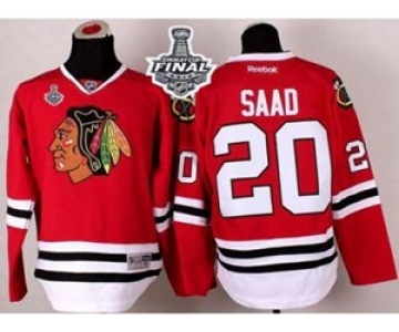 nhl jerseys chicago blackhawks #20 saad red[2015 stanley cup]