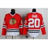 nhl jerseys chicago blackhawks #20 saad red