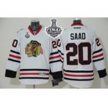 nhl jerseys chicago blackhawks #20 saad white[2015 stanley cup]