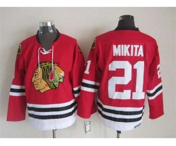 nhl jerseys chicago blackhawks #21 mikita red[m&n]