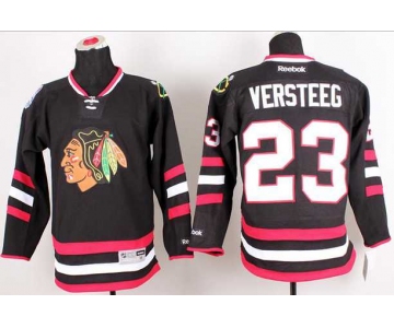 nhl jerseys chicago blackhawks #23 versteeg black[2014 new stadium]