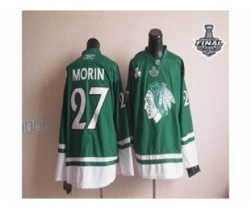 nhl jerseys chicago blackhawks #27 morin green[2015 stanley cup]