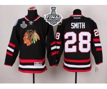 nhl jerseys chicago blackhawks #28 smith black 2014 Stadium Series[2015 stanley cup]