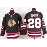 nhl jerseys chicago blackhawks #28 smith black[2014 new stadium]