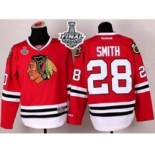 nhl jerseys chicago blackhawks #28 smith red[2015 stanley cup]