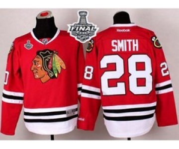 nhl jerseys chicago blackhawks #28 smith red[2015 stanley cup]