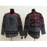 nhl jerseys chicago blackhawks #29 blckell grey[charcoal cross check]