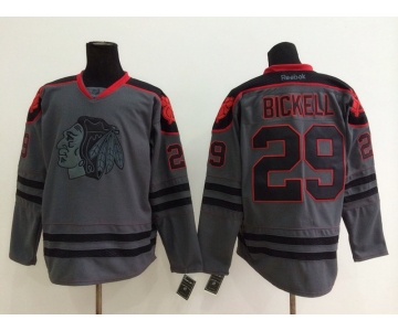 nhl jerseys chicago blackhawks #29 blckell grey[charcoal cross check]