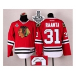 nhl jerseys chicago blackhawks #31 raanta red Autographed[2015 stanley cup][raanta]