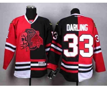 nhl jerseys chicago blackhawks #33 darling black-red[split][the skeleton head][darling]