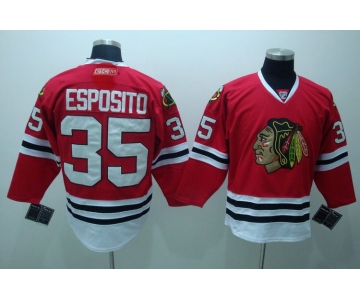 nhl jerseys chicago blackhawks #35 esposito red ccm