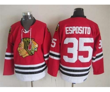 nhl jerseys chicago blackhawks #35 esposito red[m&n]