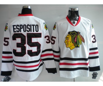 nhl jerseys chicago blackhawks #35 esposito white