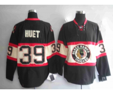 nhl jerseys chicago blackhawks #39 huet black[third edition]