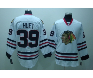 nhl jerseys chicago blackhawks #39 huet white