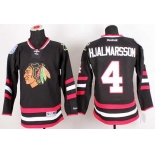 nhl jerseys chicago blackhawks #4 hjalmarsson black[2014 new stadium]