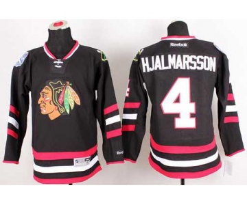 nhl jerseys chicago blackhawks #4 hjalmarsson black[2014 new stadium]