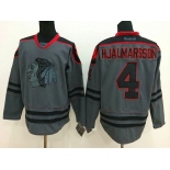 nhl jerseys chicago blackhawks #4 hjalmarsson grey[charcoal cross check]