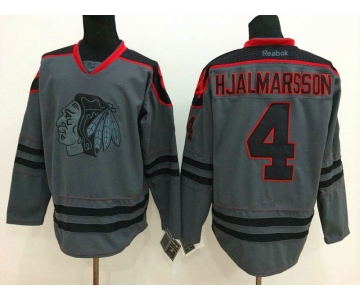 nhl jerseys chicago blackhawks #4 hjalmarsson grey[charcoal cross check]