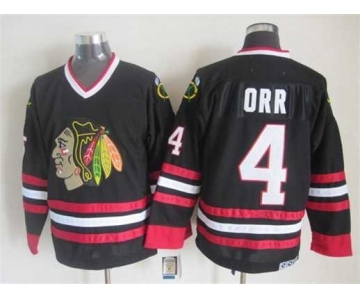 nhl jerseys chicago blackhawks #4 orr black