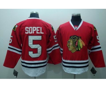 nhl jerseys chicago blackhawks #5 sopel red