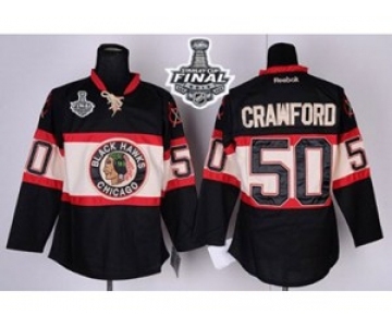 nhl jerseys chicago blackhawks #50 crawford black New Third[2015 stanley cup]