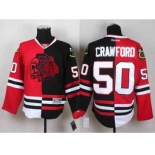 nhl jerseys chicago blackhawks #50 crawford black-red[split][the skeleton head]