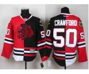 nhl jerseys chicago blackhawks #50 crawford black-red[split][the skeleton head]