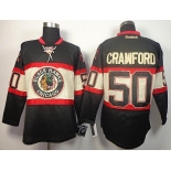 nhl jerseys chicago blackhawks #50 crawford black [third edition]