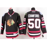 nhl jerseys chicago blackhawks #50 crawford black[2014 new stadium]