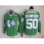 nhl jerseys chicago blackhawks #50 crawford green[2015 new]