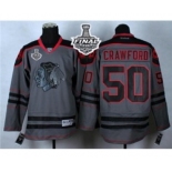 nhl jerseys chicago blackhawks #50 crawford grey[2015 stanley cup]