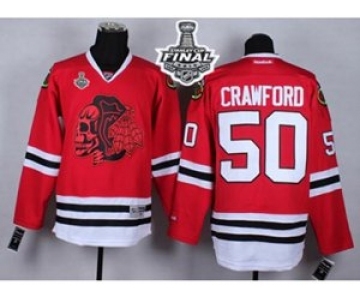 nhl jerseys chicago blackhawks #50 crawford red-1[the skeleton head][2015 stanley cup]