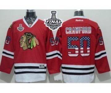 nhl jerseys chicago blackhawks #50 crawford red[national flag version][2015 stanley cup]