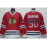 nhl jerseys chicago blackhawks #50 crawford red[national flag version]