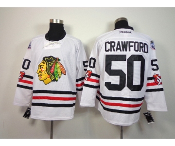 nhl jerseys chicago blackhawks #50 crawford white[2015 new classic]