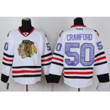 nhl jerseys chicago blackhawks #50 crawford white[number purple]