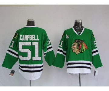 nhl jerseys chicago blackhawks #51 brian campbell green