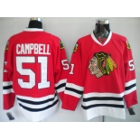 nhl jerseys chicago blackhawks #51 brian campbell red